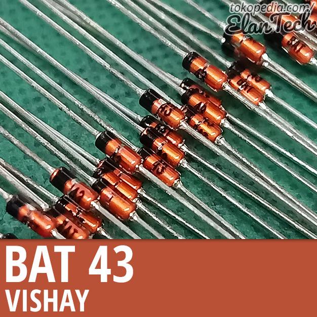 Jual BAT43 Dioda Vishay Small Signal Schottky Diode BAT 43 Elan73c ...