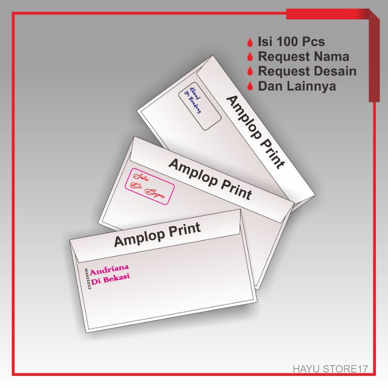 Jual Amplop Printing / Amplop Custom / Amplop undangan | Shopee Indonesia