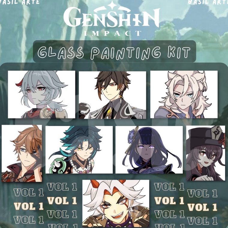 Jual Harga Oke [Genshin Impact] I Glass Painting Kit DIY Acrylic Paint by Numbers Shopee