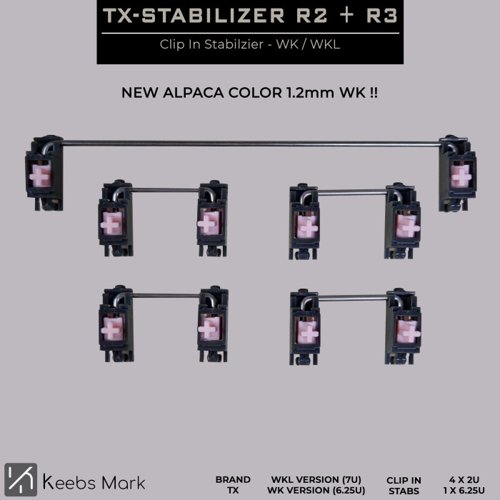 Jual TX - Stabilizer Clip in Mechanical Keyboard | Shopee Indonesia