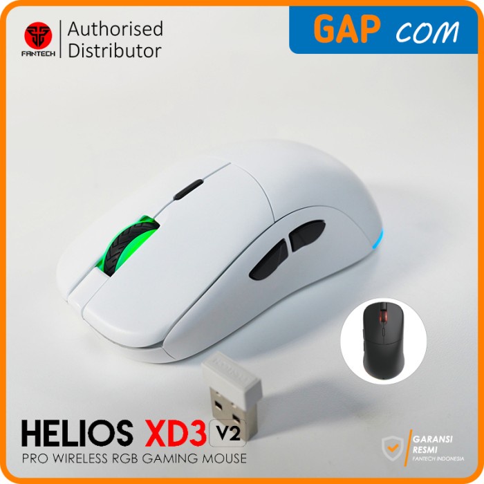 Jual MOUSE WIRELESS GAMING FANTECH XD3 V2 HELIOS RGB DUAL MODE Pixart ...