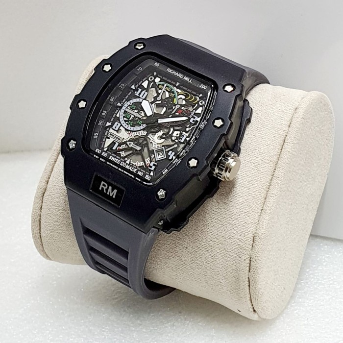 Jual FLASH SALE PROMO JAM TANGAN PRIA RICHARD MILLE 4.8CM TALI RUBER KARET FREE BOX TERBARU Shopee Indonesia