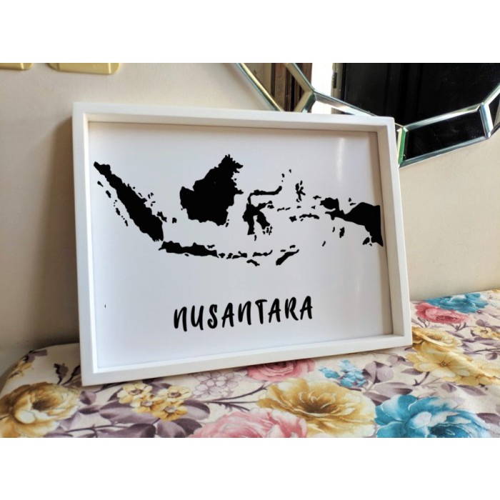 Jual Hiasan Dinding Wall Decor Poster Lukisan Pajangan Peta Indonesia Shopee Indonesia