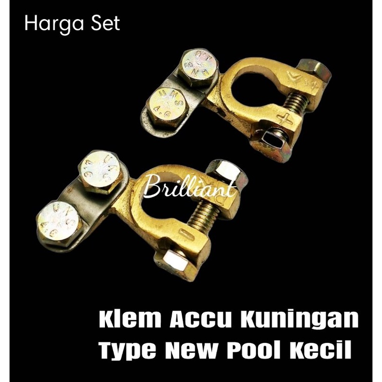 Jual Terbaru New Model Klem Aki Accu Kuningan Harga Set Ready Besar Dan Kecil Shopee