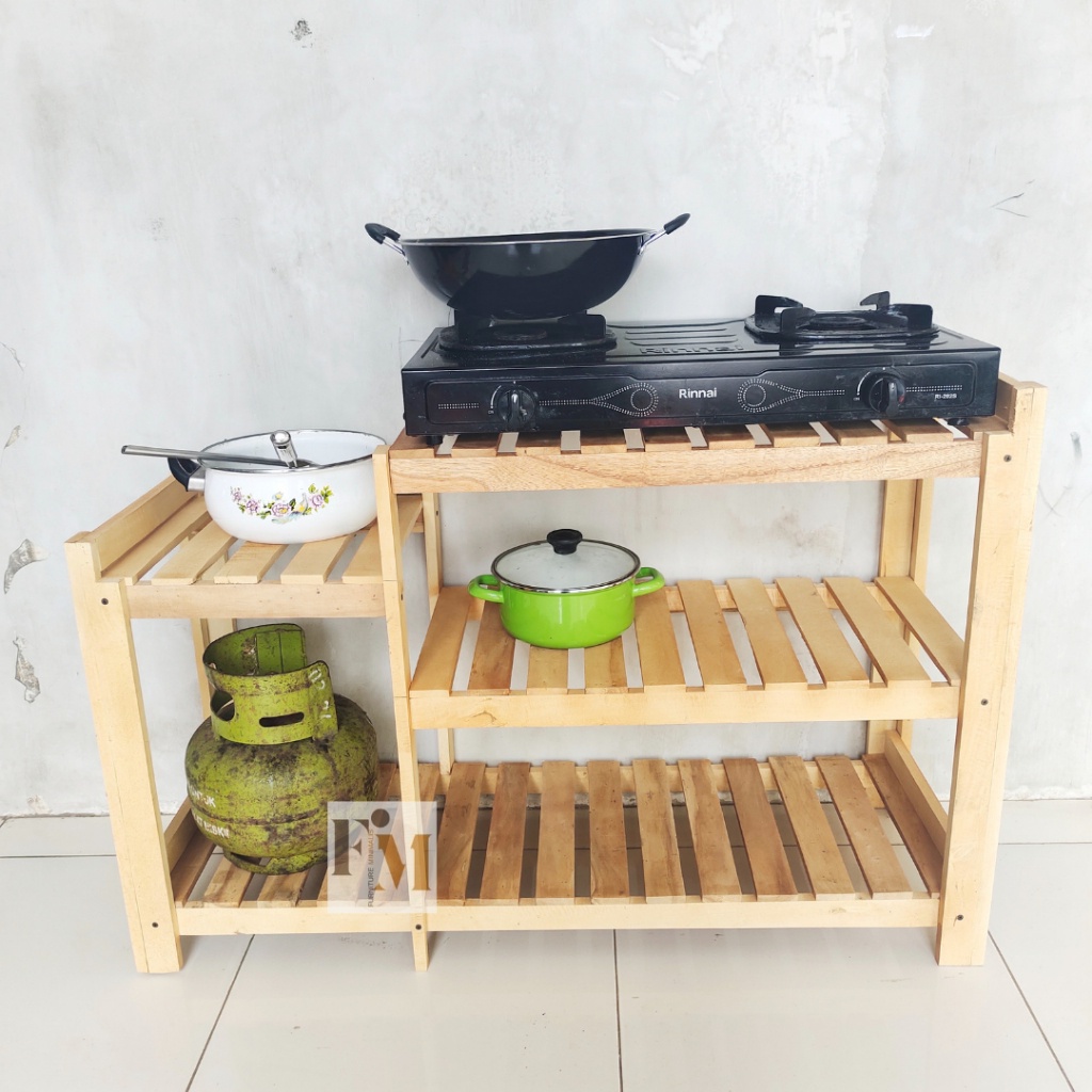 Jual MEJA KOMPOR GAS 2 TUNGKU 5 N RAK DAPUR SERBAGUNA GALON MAGIC COM ...