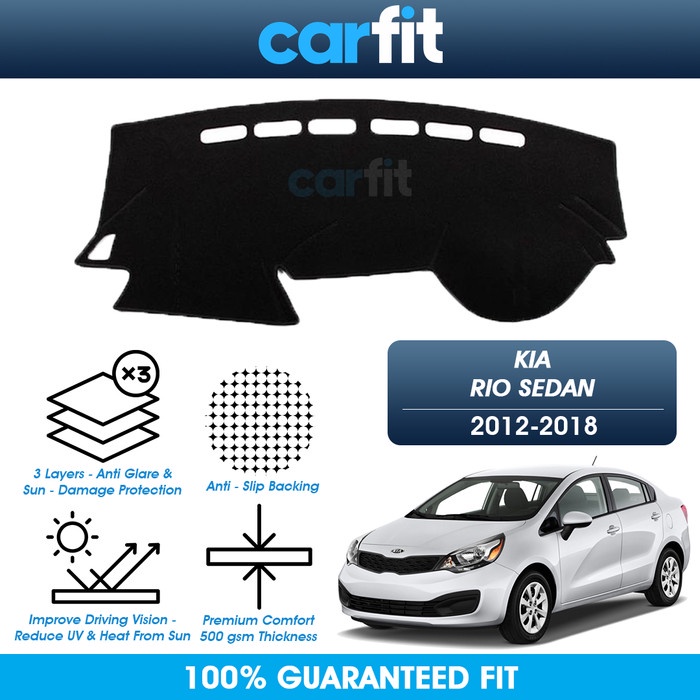 Jual CARFIT Dashmat Kia Rio Sedan Dashboard Cover Karpet Dasbor 2012