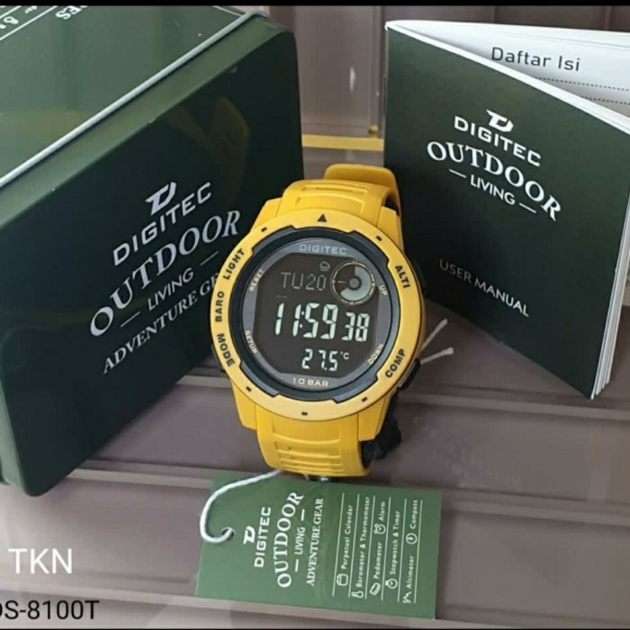 Jual Jam Tangan Gunung Ditec Altimeter Baro Compas Yellow | Shopee ...