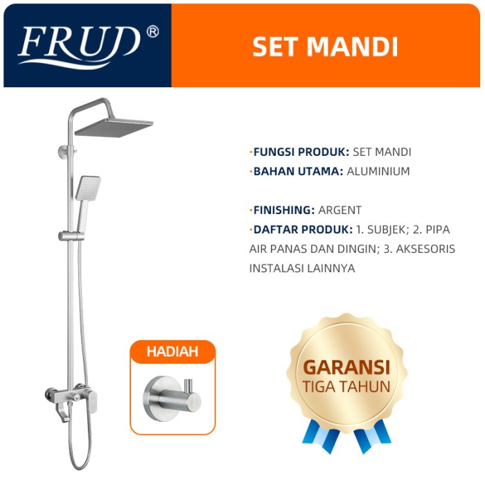 Jual Bestseller Frud R24001 Shower Tiang Set Rain Shower Kamar Mandi ...