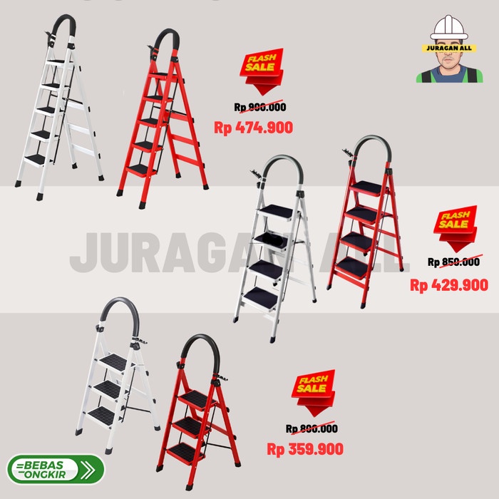 Jual Bestseller Tangga Lipat /Tangga Portable / Tangga Besi / Tangga ...
