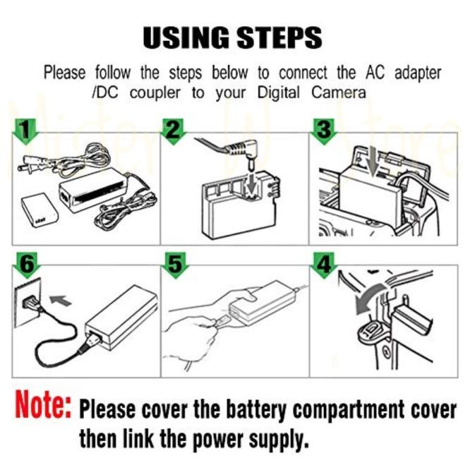 New AC 100-240V Power Adapter With DC Coupler Cable Kit For Canon Eos 550d 600d 650d Kiss X4 X5 X6 Rebel T2i T3i T4i Replacement For Ack E8 Us Plug
