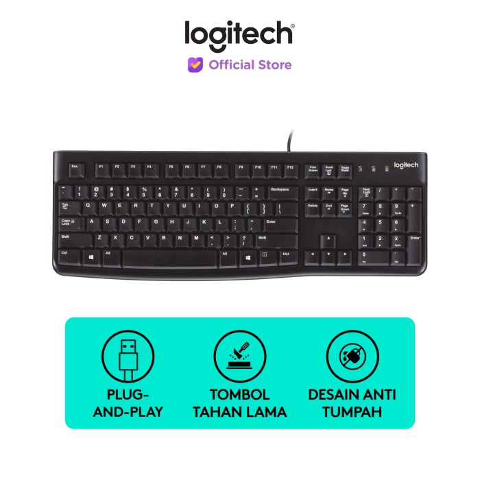 Jual Logitech K120 USB Wired Keyboard | Shopee Indonesia