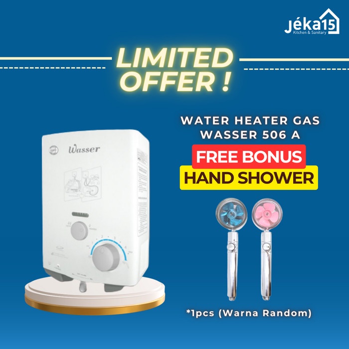Jual Terlaris Water Heater Gas Wasser 506 A(Lpg) Pemanas Air Kamar Mandi |  Shopee Indonesia