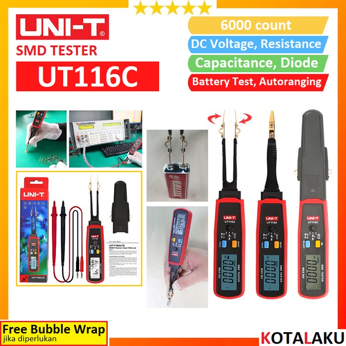 Jual SMD MULTIMETER MULTITESTER AVOMETER VOLTMETER DIGITAL UNI T UT116C ...