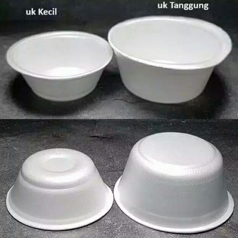 Jual Populer Sterofoam Mangkok (M2) Kecil Dan Tanggung (Mo) / Styrofoam ...