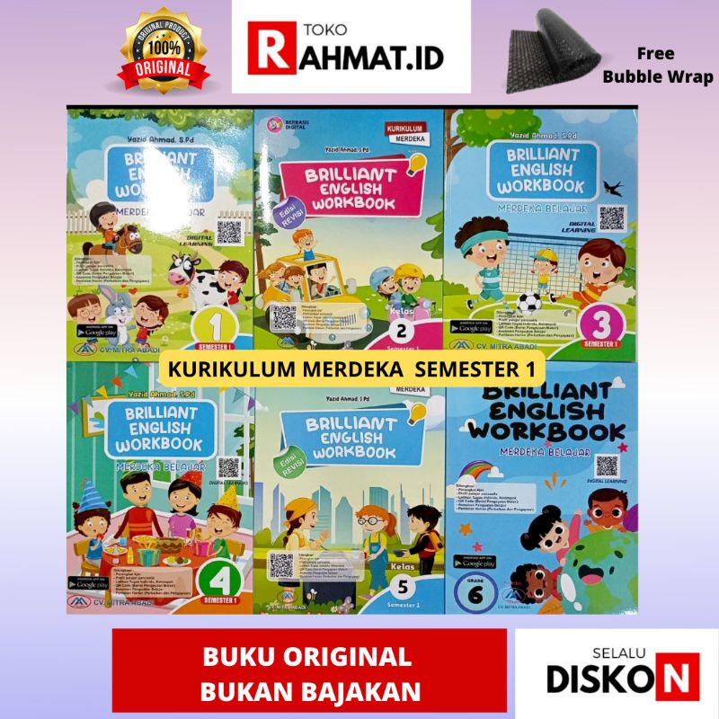 Jual SIAP KIRIM BRILLIANT ENGLISH WORKBOOK SD KELAS 1 2 3 4 5 6 ...