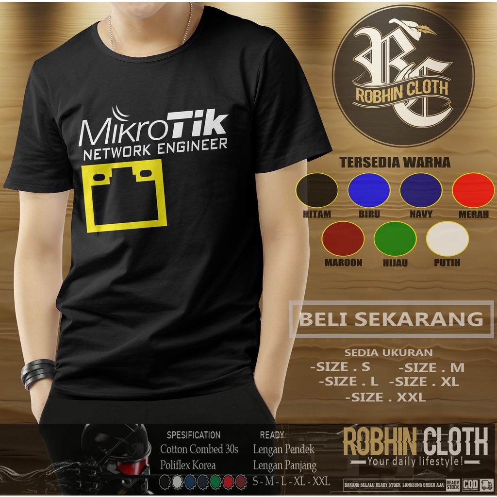 Jual Kaos Mikrotik Network Engineer Baju Perusahaan | Shopee Indonesia