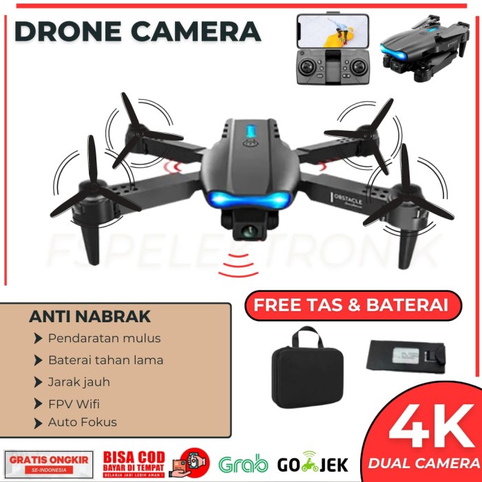 Jual RC DRONE E99 PRO DUAL KAMERA WIFI FPV QUADCOPTER FOLDABLE HD 4K ...
