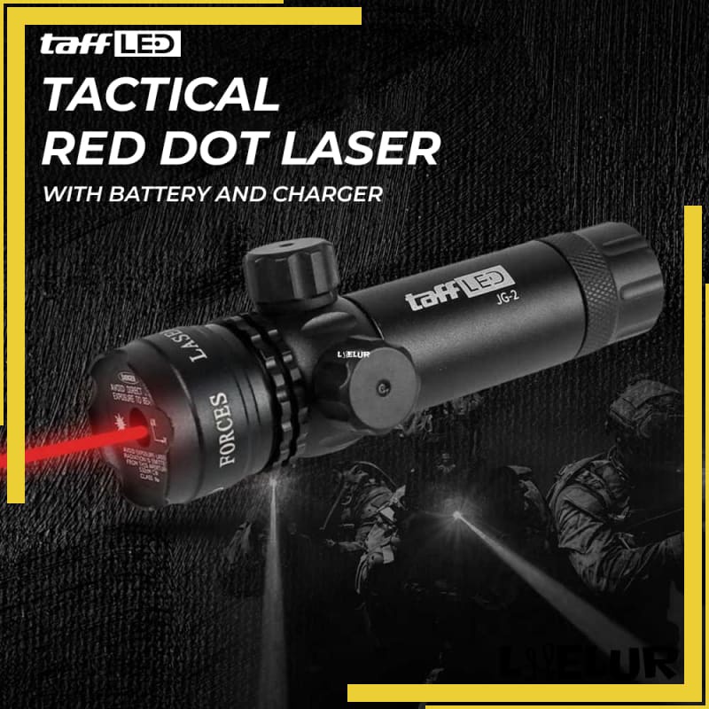 Jual Senter Laser Tactical Red Dot Gun Scope Mount Airsoft Rifle Baterai Charger Taffled 6977