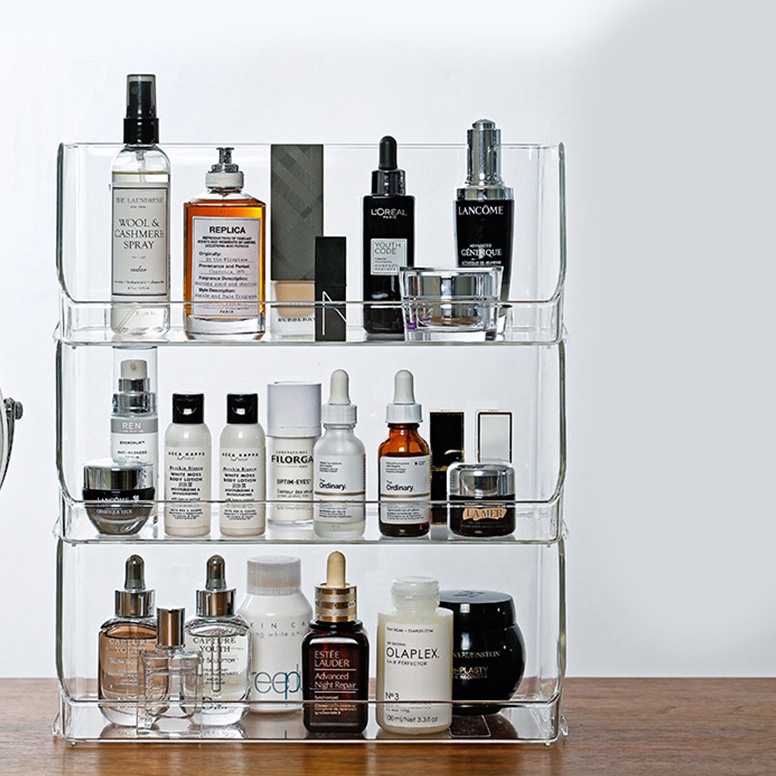 Jual Model baru Greenland Kotak Penyimpanan Susun Akrilik Transparan Rak Makeup Skincare Parfum