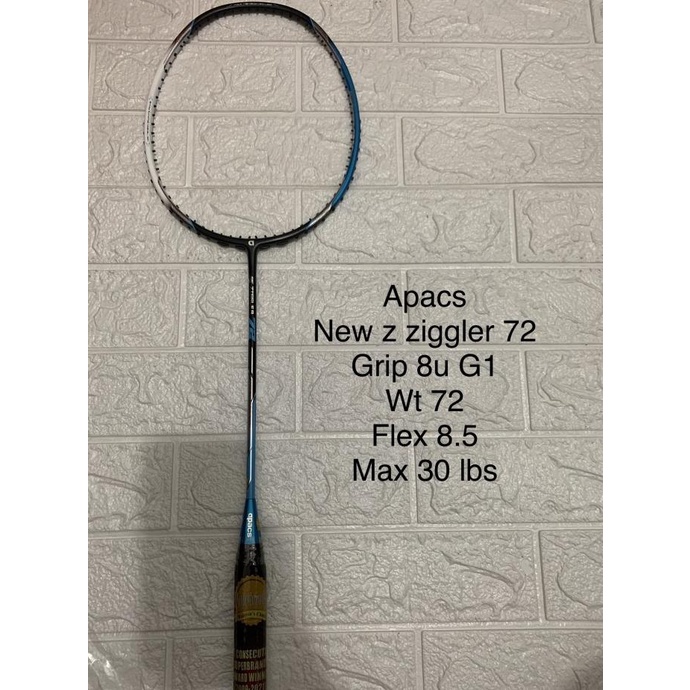 Jual Raket Badminton APACS NEW Z ZIGGLER 72 grip 8u G1 ORIGINAL ...