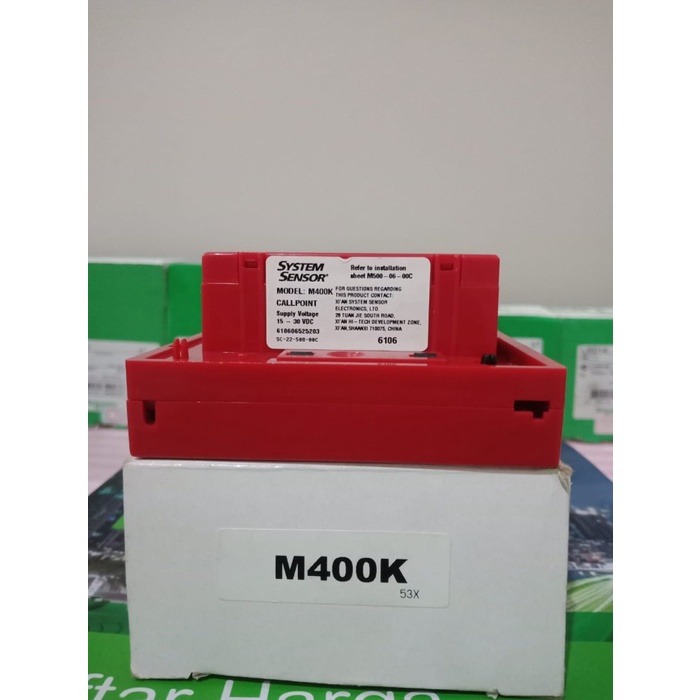 Jual M400K Break Glass Manual Call Point Fire Alarm System Sensor ...