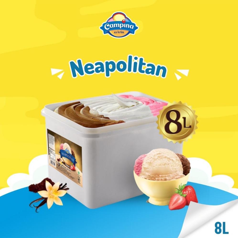 Jual Gzl938 Ice Cream Campina 8 Liter Neapolitan Es Krim Murah Shopee Indonesia 8247