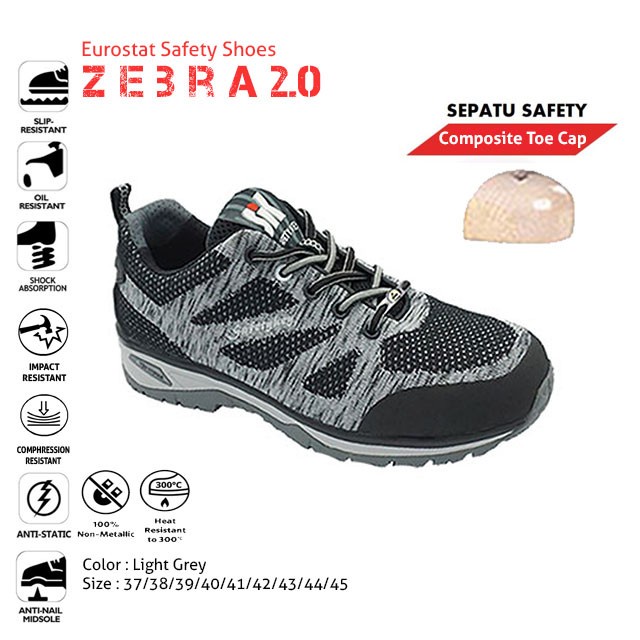 Jual ALAT KESELAMATAN SEPATU SAFETY EUROSTAT ZEBRA SPORTY