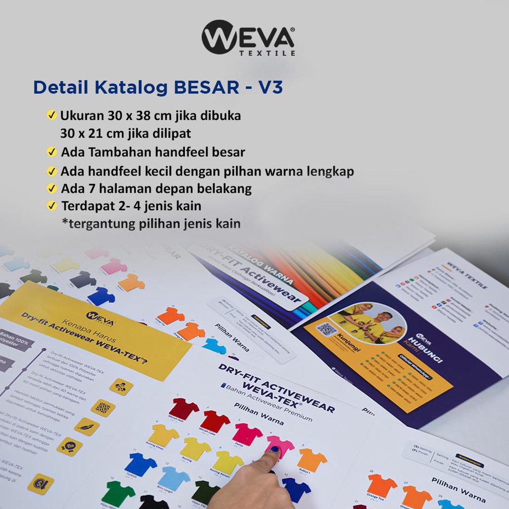 Jual GAB123 Buku Katalog Bahan Kain Dryfit Warna Dan Jenis Premium ...