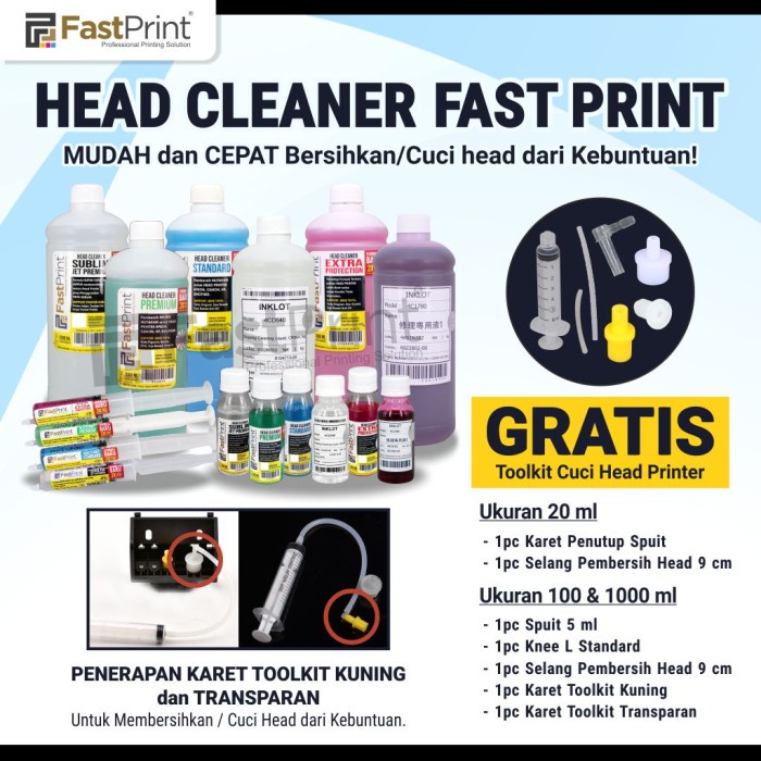 Jual Head Cleaner Premium Cairan Pembersih Head Printer Inkjet 100 Ml