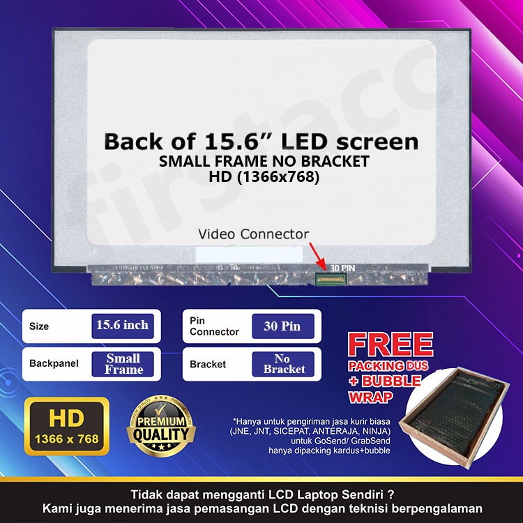 Jual LED LCD LAPTOP N156BGA-EA3 REV C3 15.6 INCH SLIM 30 PIN HD ...