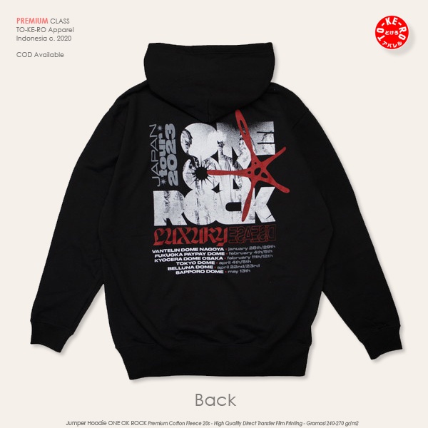 Rep. Jumper Hoodie ONE OK ROCK 2023 DOME プルオーバーパーカー [Black]