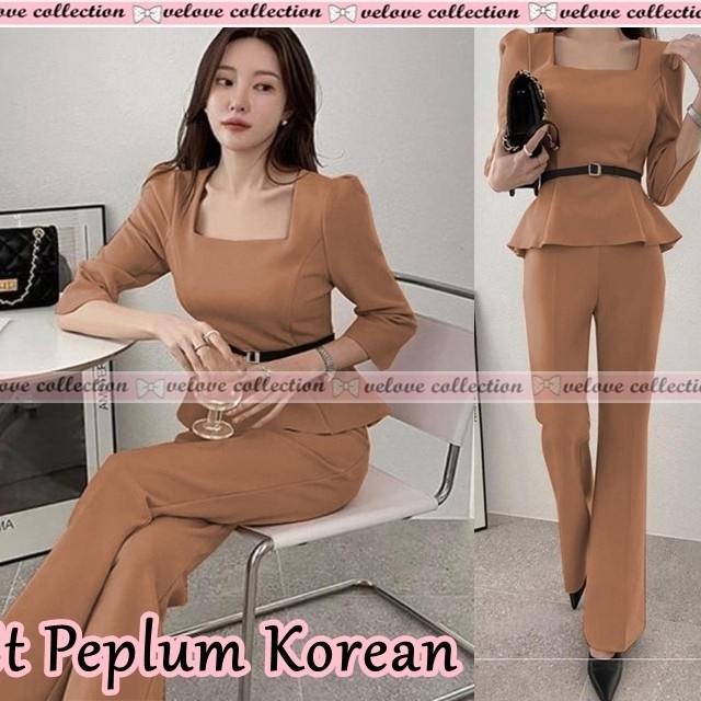Jual V48 Setelan Wanita Korea Style Set Baju + Celana Kece Keren ...