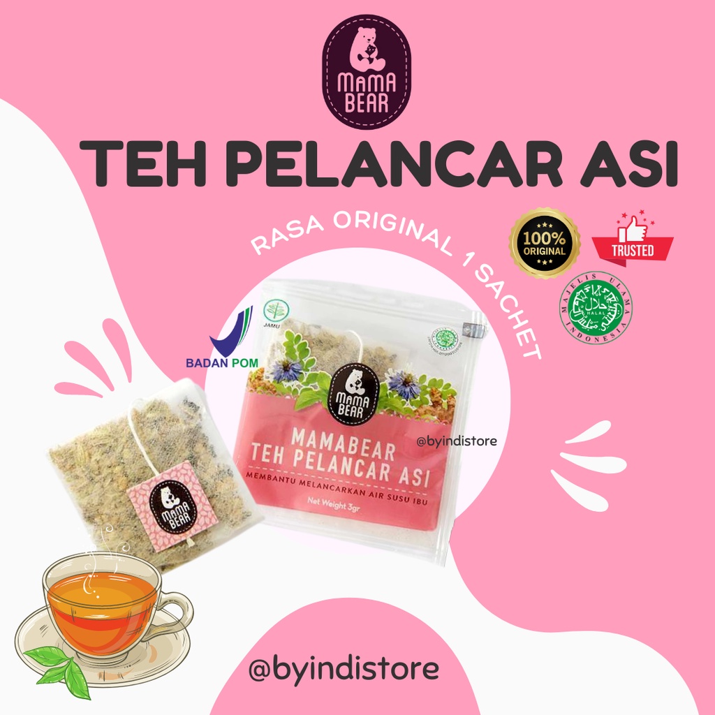 Jual [1 Sachet ] Mamabear Asi Booster Tea Teh Penambah Atau Pelancar