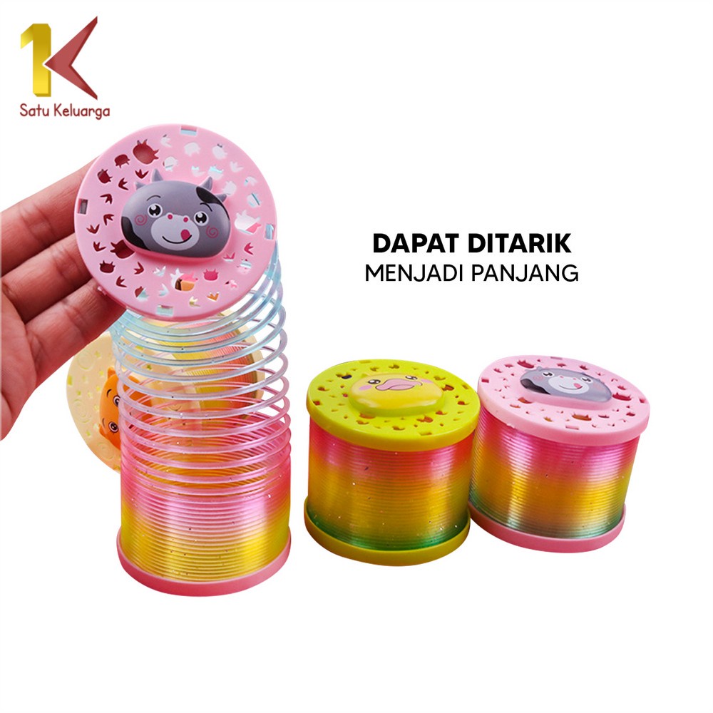 Jual Satu Keluarga Mainan Slinky Rainbow Per Magic M309 Stress Toys ...