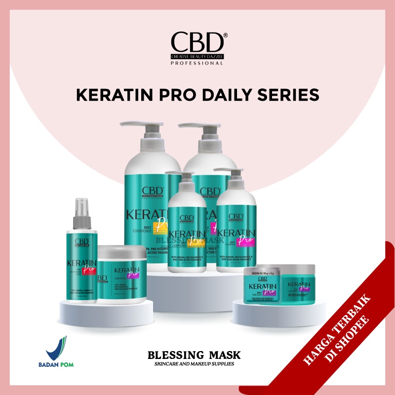 Jual CBD Professional Keratin Pro Daily Shampoo | Conditioner | Hair ...