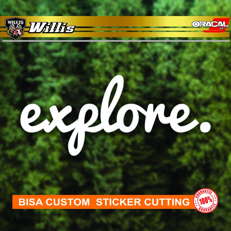 Jual Sticker Explore Adventure Mobil Laptop Macbook Koper Decal Sticker ...