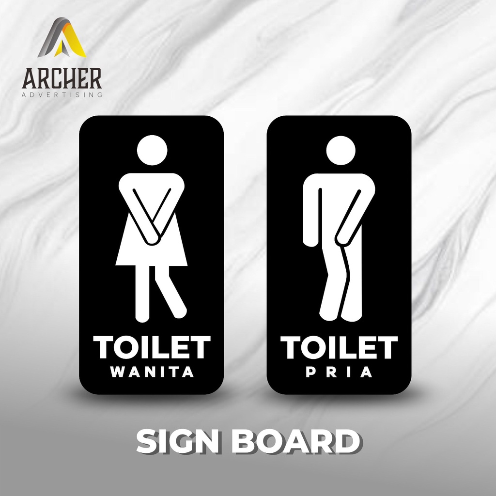 Jual Sign Board Papan Penunjuk Toilet Wanita Pria Akrilik Acrylic Shopee Indonesia 8874