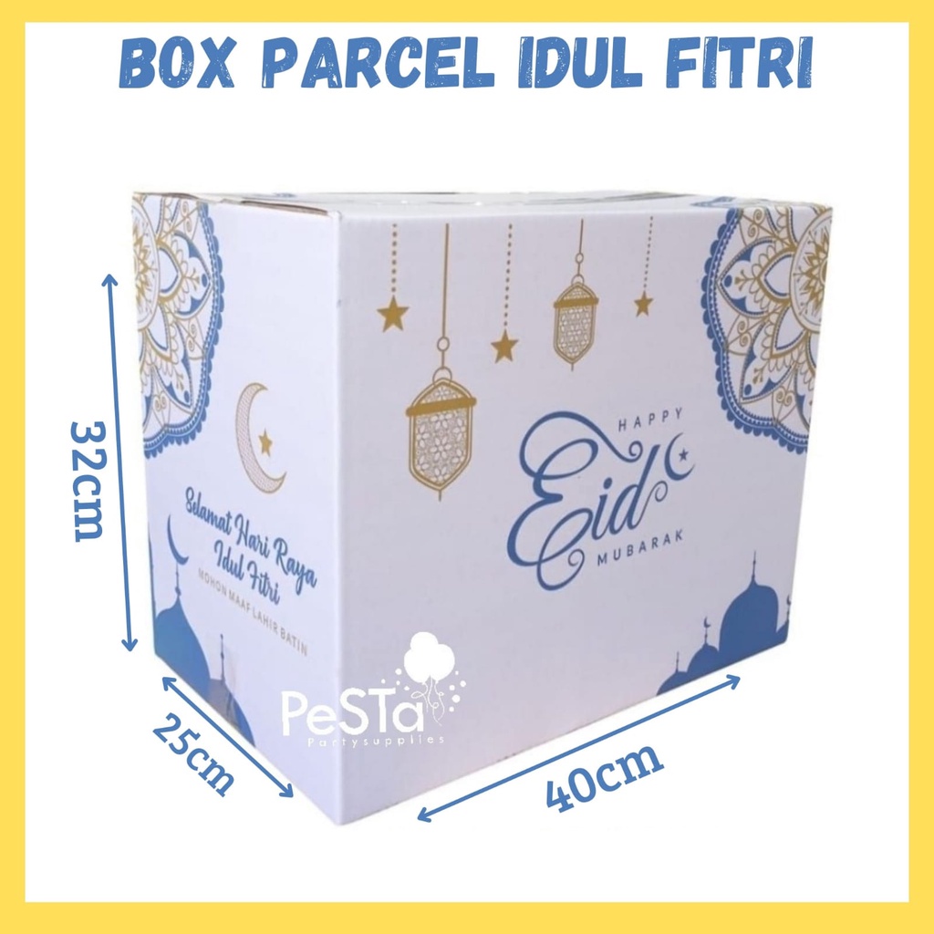 Jual Box Parcel Idul Fitri/Lebaran Hijau - Biru Ukuran 40x25x32cm ...