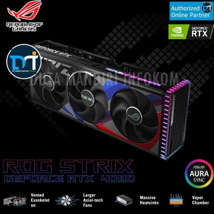 Jual ASUS ROG Strix GeForce RTX 4090 OC Edition 24GB GDDR6X | Shopee ...