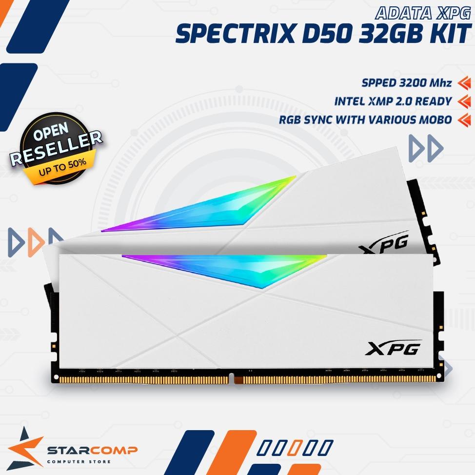 Jual ADATA XPG SPECTRIX D50 RGB 32GB KIT 3200 (2x16GB) RAM DDR4 3200mhz ...