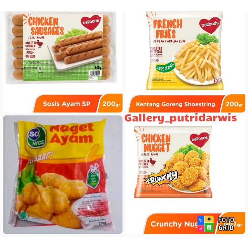 Jual Frozen Food Nugget Ayam Merk Belfoods Dan Sonice Shopee Indonesia