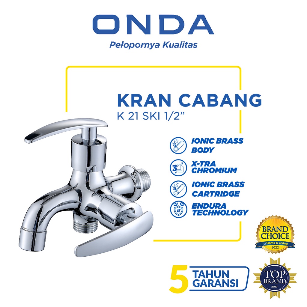 Jual ONDA Kran Cabang Shower Kuningan K 21 SKI 1/2" | Shopee Indonesia