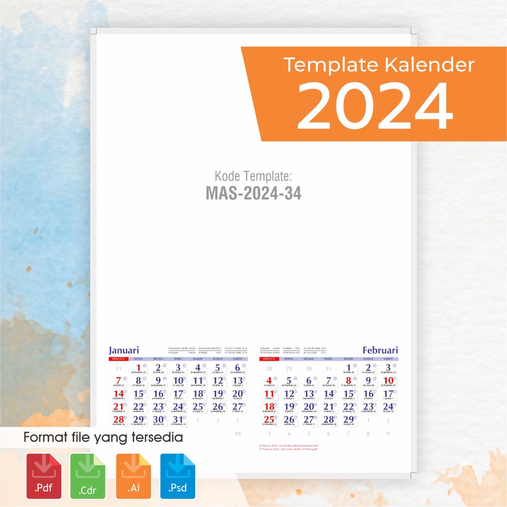 Jual KALENDER 2024 SIMPEL - MAS-2024-34 | Shopee Indonesia