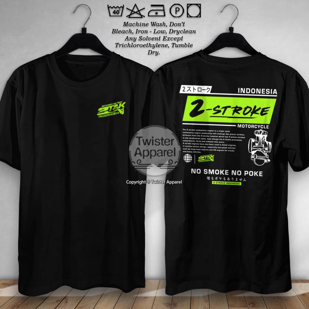 Jual Kaos 2 Tak Indonesia No Smoke No Poke 2 Stroke Two Tak Baju Racing  Otomotif Motor Herex