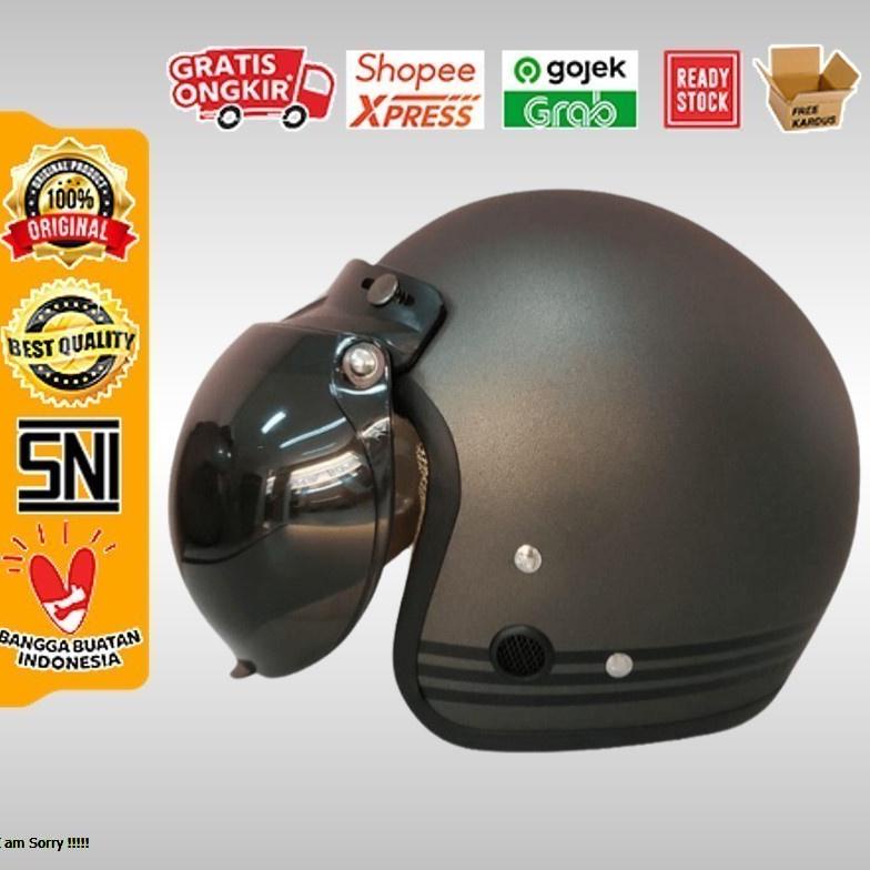 Jual Helm Ant Line Gunmet Doff (Free Kaca Helm) | Shopee Indonesia