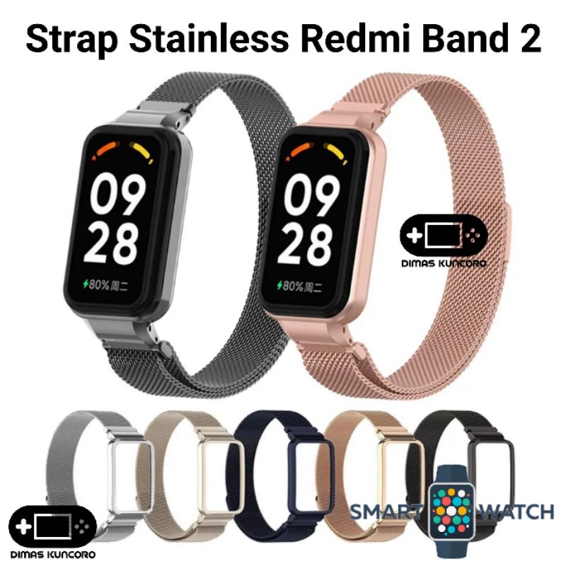 Jual Strap Stainless Redmi Band 2 tali jam smart steel smartband