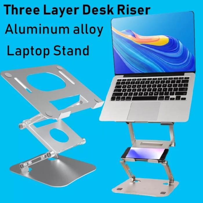 Jual Three Layer Aluminium Alloy Laptop Stand | Shopee Indonesia