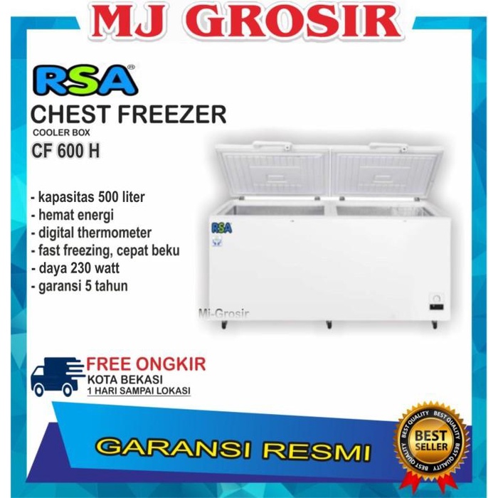 Jual Cooling Rsa Cf 600 Chest Freezer Box 600 L Lemari Pembeku 600 ...