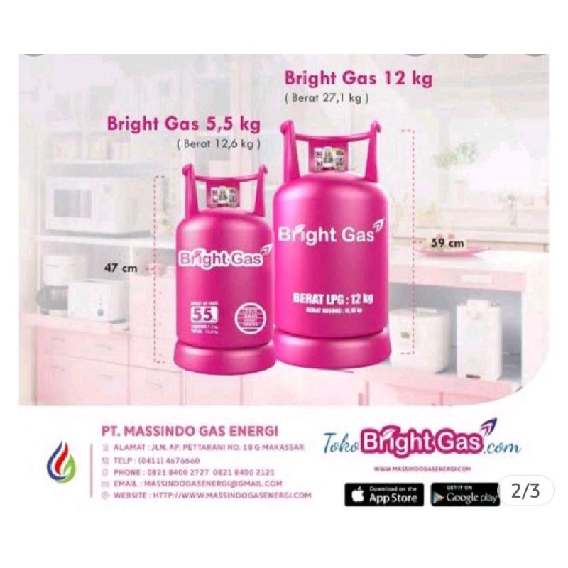 Jual Tabung Bright Gas 55kg Dan 12kg Tanpa Isi Tabung Pink 55kg Dan 12kg Kosongan Shopee 