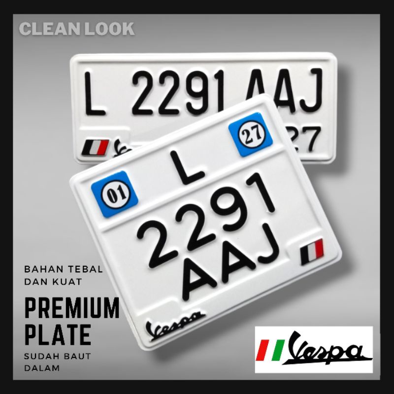 Jual Plat Nomor Vespa Matic Jadul Custom Baut Tanam Rapi Shopee Indonesia